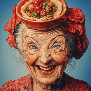 Jolly Wrinkles - Dame met Italiaans gerecht